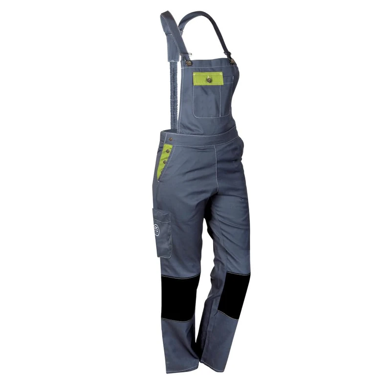 Fashion Sécurité 82660102 Pep's Dungarees, Gris/Citron, Size M - 40/42 - Image 1
