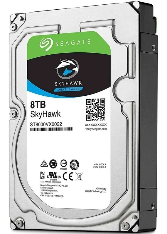 Seagate SkyHawk ST8000VX0022 8TB 3.5" Hard Drive - 64 Cam Support