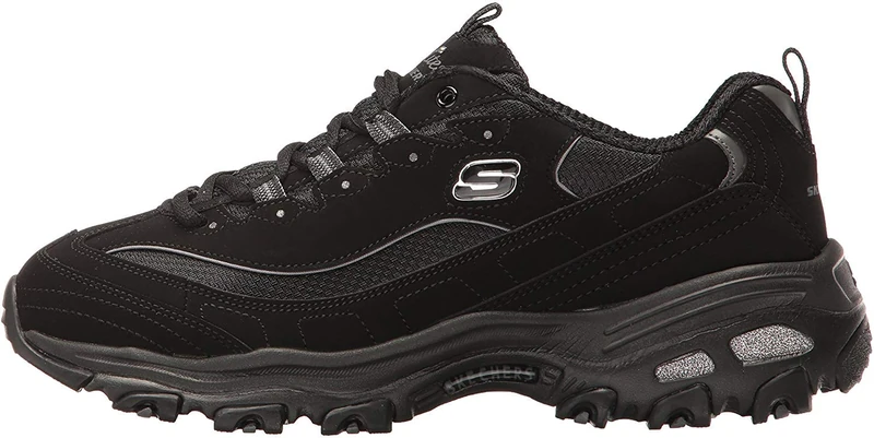 Skechers Women's D'lites biggest Fan Fashion Sneaker, Black, 9 UK