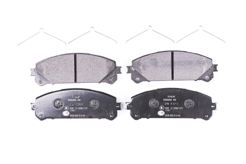 HELLA 8DB 355 015-461 Brake pad set - not prepared for wear indicator - T1997 - for e.g. LEXUS / TOYOTA