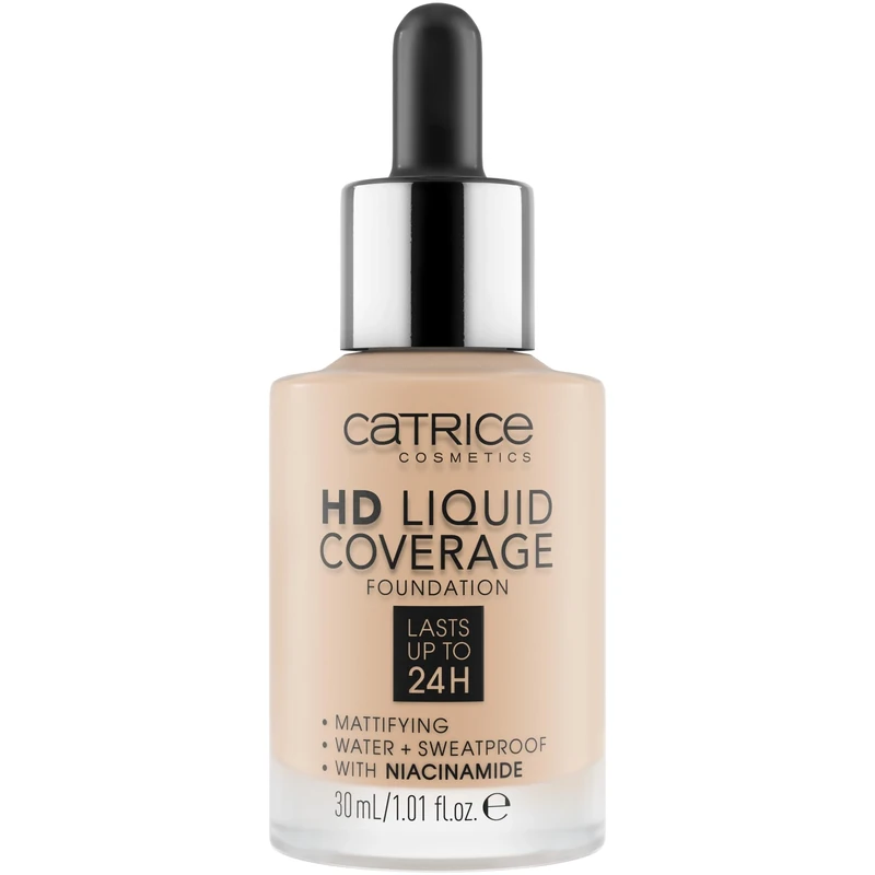 Catrice HD Liquid Coverage Foundation, longlasting, mattifying, matte (30ml)