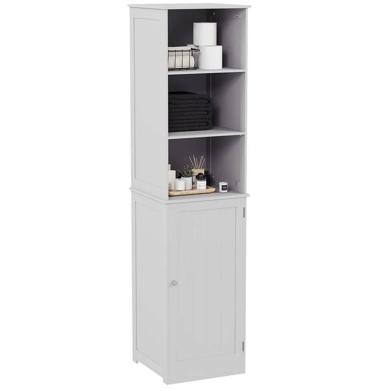 Bath Vida Priano Bathroom Cabinet Storage Cupboard Floor Standing Tallboy Unit, White