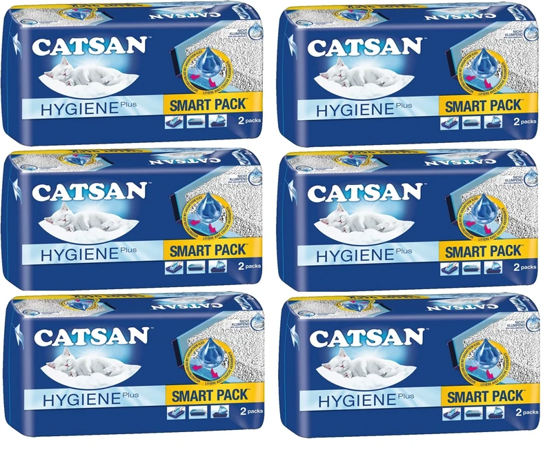 Catsan Smart Pack Cat Litter 2 Inlays 4kg (PACK OF 6)