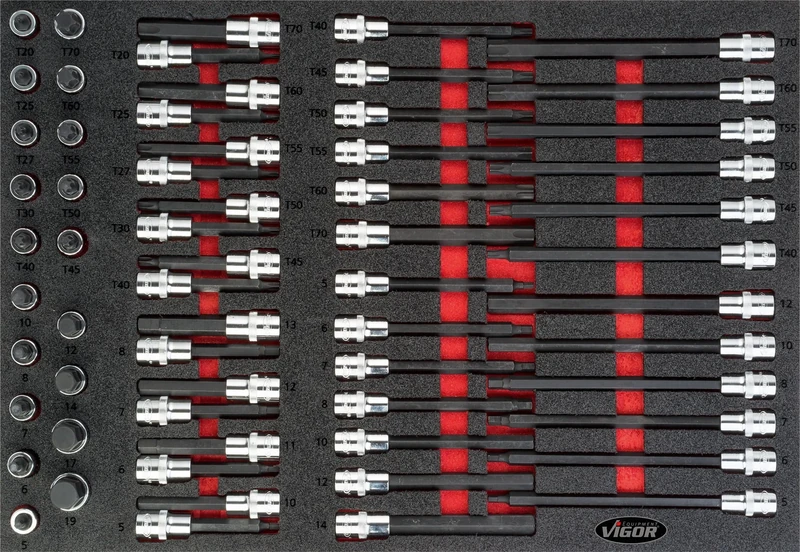 Vigor Vigor_V4727 Socket Assortment (62-Piece)