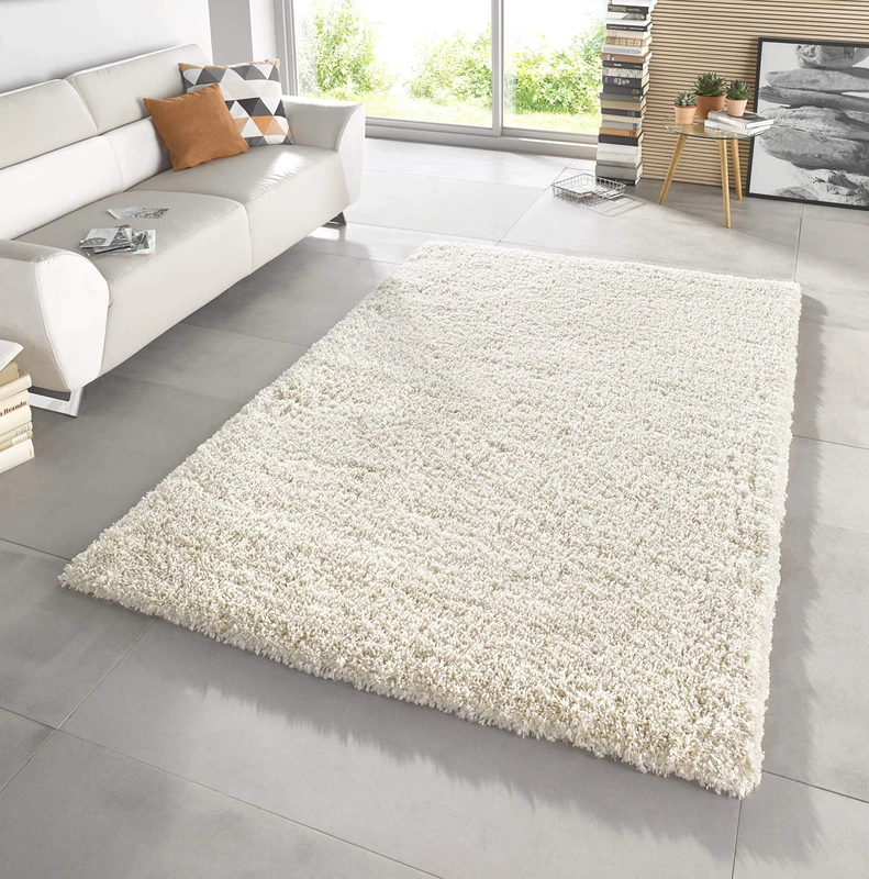 Mint Rugs Venice Deep-Pile Rug 160 x 230 cm Mottled Cream