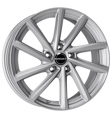 BORBET – V 7 x 16 Shiny Silver ET48 5 x 112