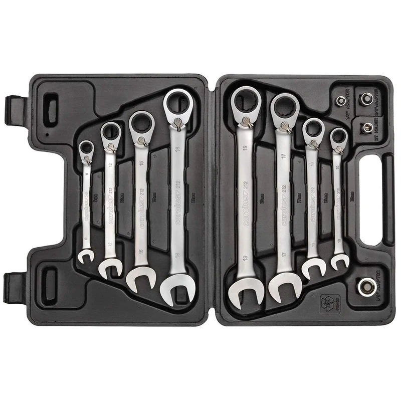 Carolus Open End Ring Ratchet Spanner Set, 12 Pieces, Pack of 1, 1710.2012