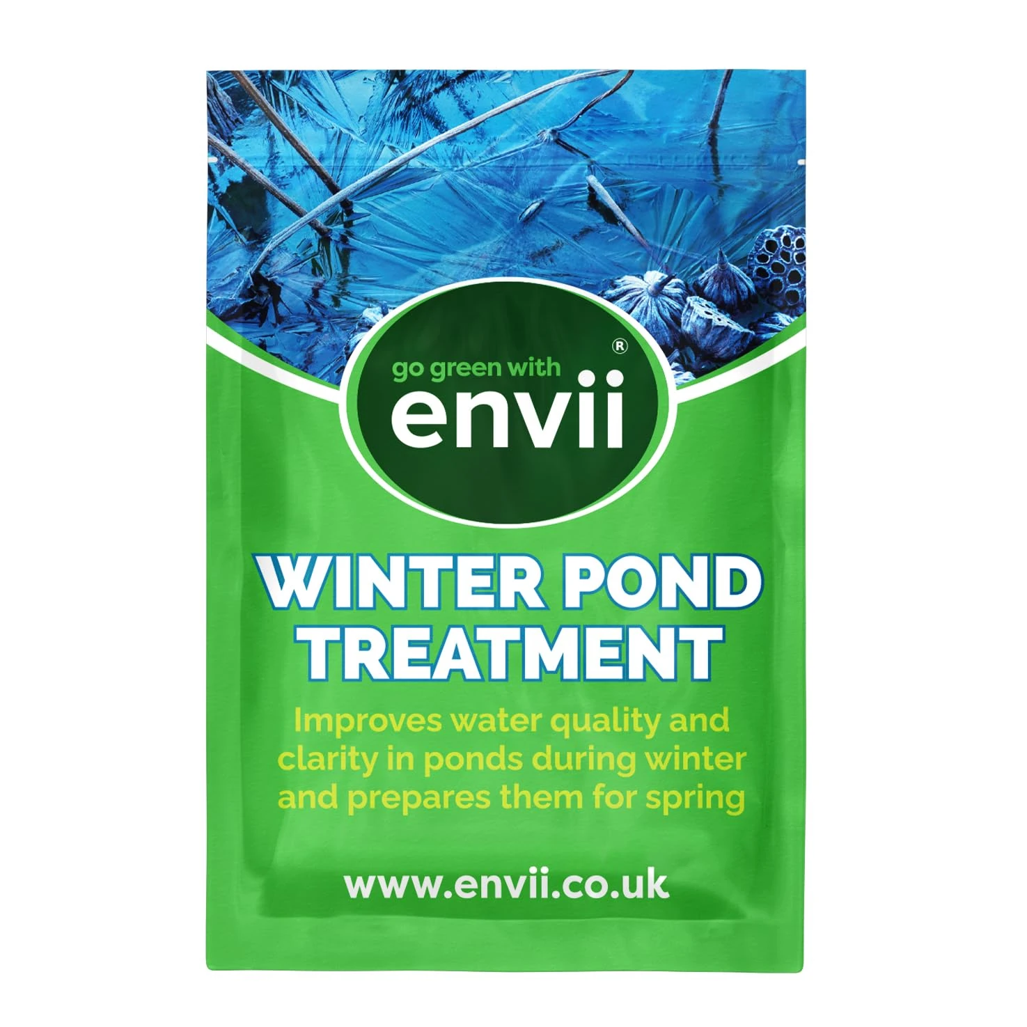 Envii Winter Pond Treatment – Reduce Sludge & Improves Water Clarity, Works at Low Winter Temperatures, Natural Bacteria Treatment for All Ponds – Treats 60,000 Litres