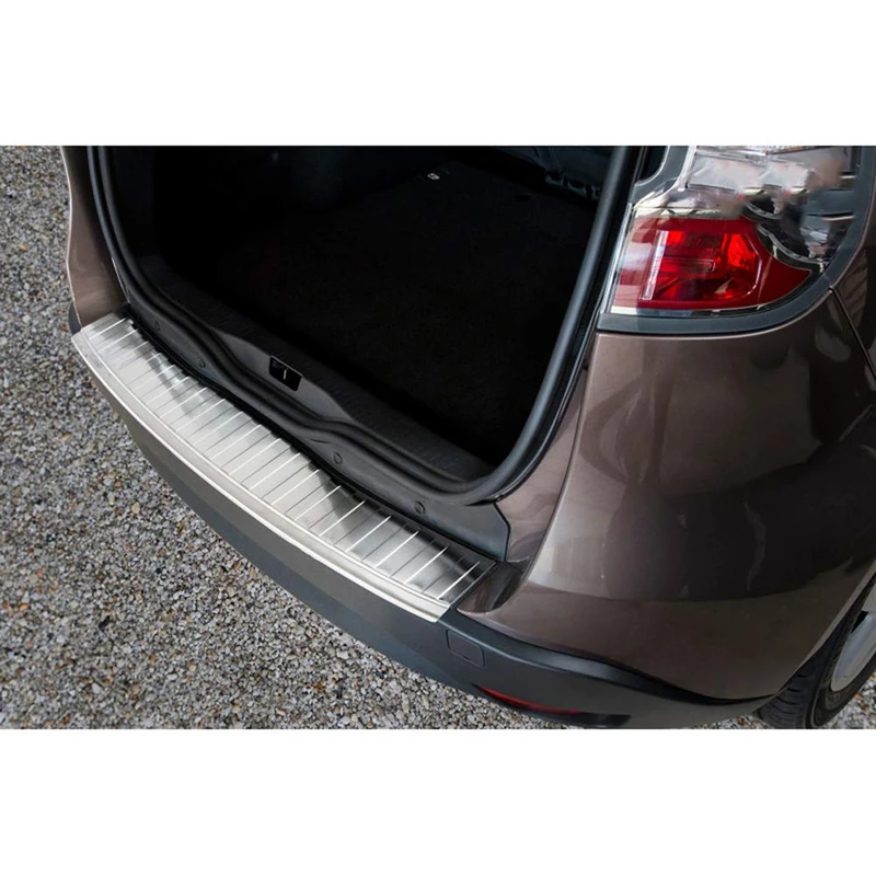 Avisa Stainless Steel Rear bumper protector compatible with Renault Scenic III 2009-2015 'Ribs'