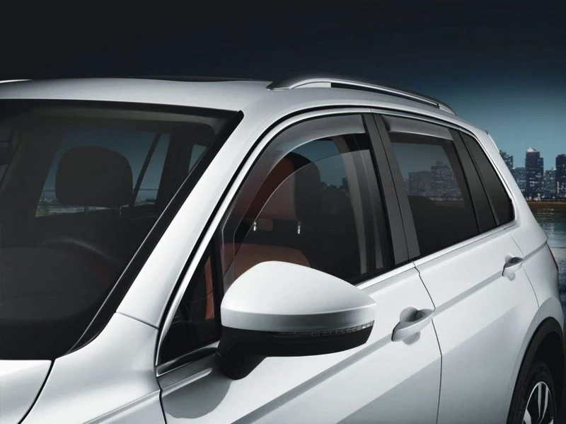 Volkswagen Wind deflectors for front doors, original VW Tiguan MQB, acrylic glass 5NA072193 HU3