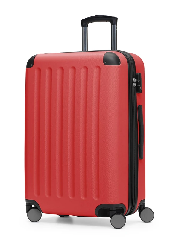 Hauptstadtkoffer Spree – Medium Hardshell Suitcase, TSA Lock, 4 Wheels, Trolley Luggage, Rolling Suitcase, Travel Case with Expandable Capacity, 65 cm, 74 Liters, Red