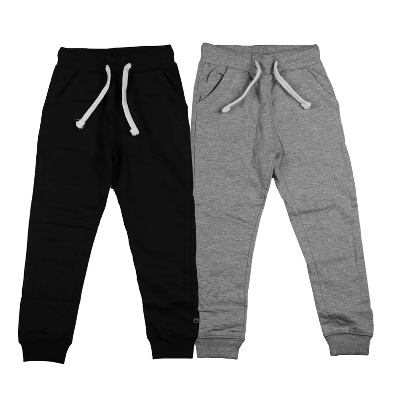 Minymo Boy's 2er Pack Sweat Pants/freizeithose Für Jungen Trouser Not Applicable, Multicolour (Dunkel Grau/Schwarz 193), 146 - Image 1