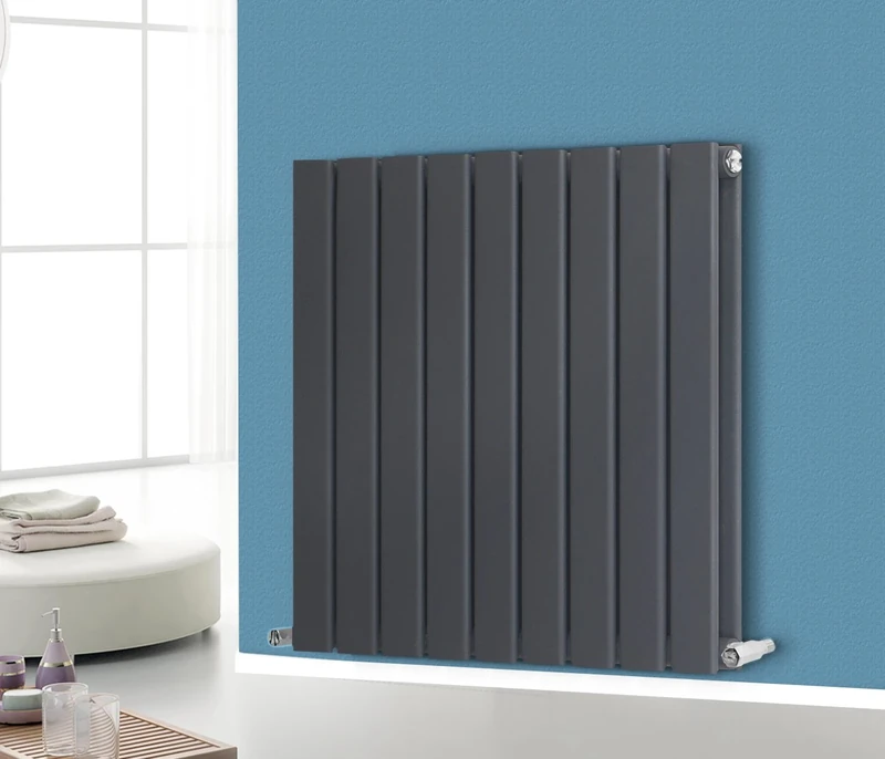 NRG Horizontal 600x612 Flat Panel Column Radiator Bathroom Central Heating Double Anthracite