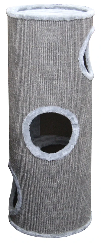 Ebi Everlast-Tower Cat Dome, 3 Level 37 x 37 x 100 cm, Light Grey