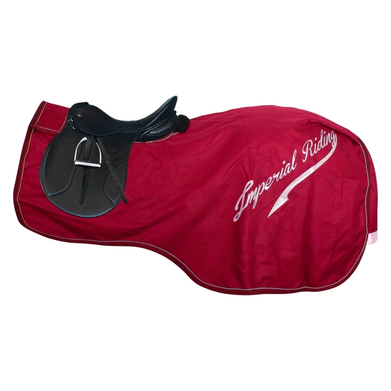 Imperial Riding IRH Super-Dry 0 g Waterproof Horse Cooler and Training Blanket without Filling with Fastening, Tail Flap and Reflective Details, Red, S - Image 1