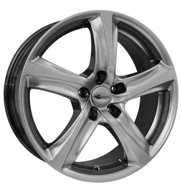 Brock B25 7.5 x 17 ET 38 Bolt Circle 5 x 110 Hub Centering 65.1 580070296, Chrome Silver Painted