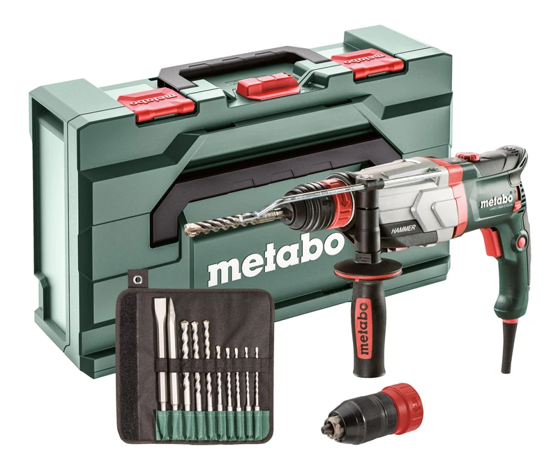 Metabo UHEV 2860-2 Quick Set Multifunctional Hammer – 600713510 – Multifunctional Hammer for Impact Drilling, 2-Speed Drilling and Chiselling – 4 m Cable