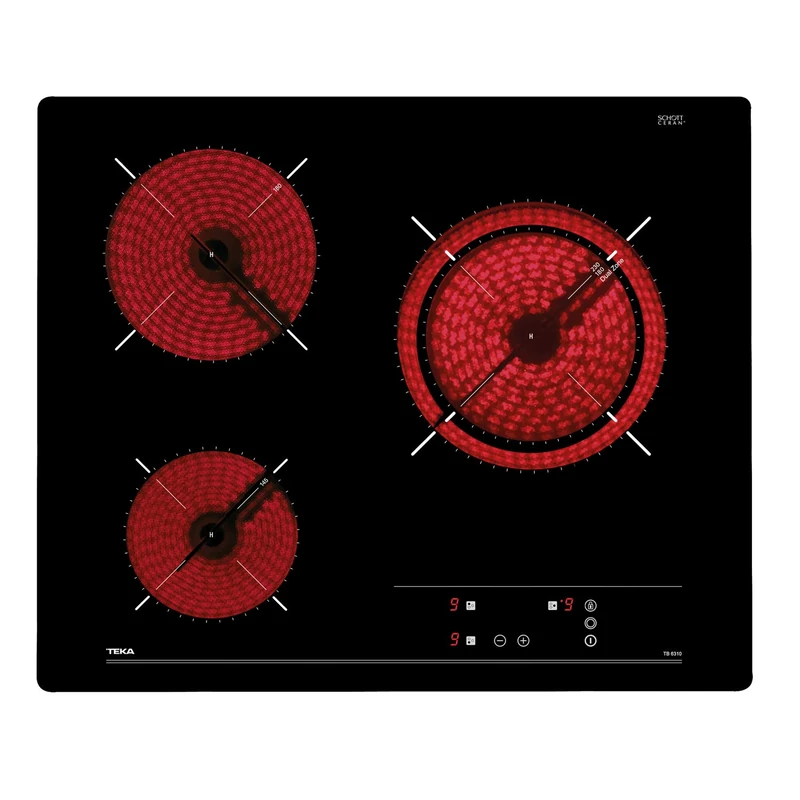 Teka tb6310 Built-in Ceramic Black – Plate (Built-in, Ceramic, Glass, Black, Touch, Top Front)