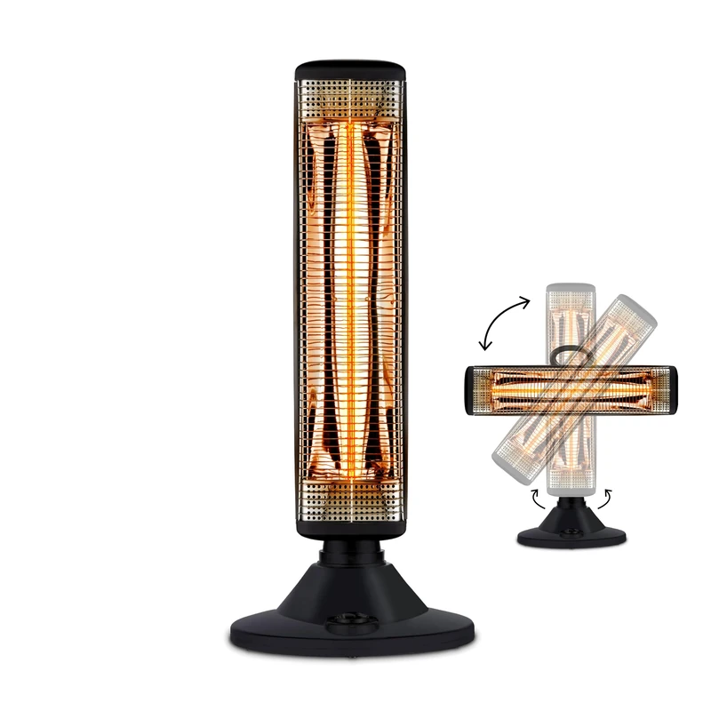 Enders patio heater electric FLORENZ, infrared radiant heater 4923, auxiliary heating, electric infrared heater for outdoor and indoor use such as terrace, conservatory, black