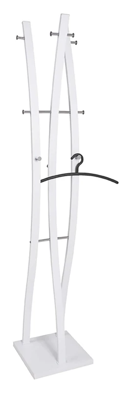 HAKU Möbel Hall-Tree Chrome, White, Metal - Size: W 35 cm X H 180 cm X D 35 cm, Style: Modern