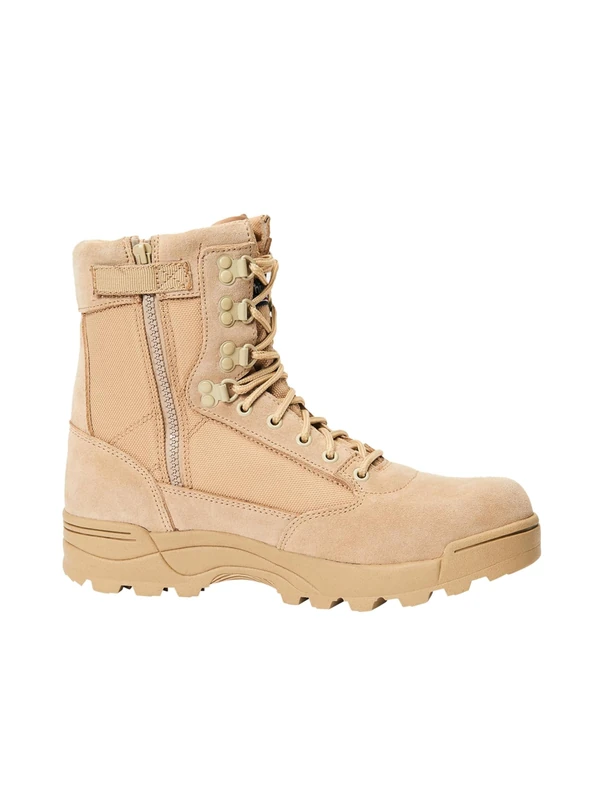Brandit Zipper Tactical Boots 42 Brown, Black, 9 UK