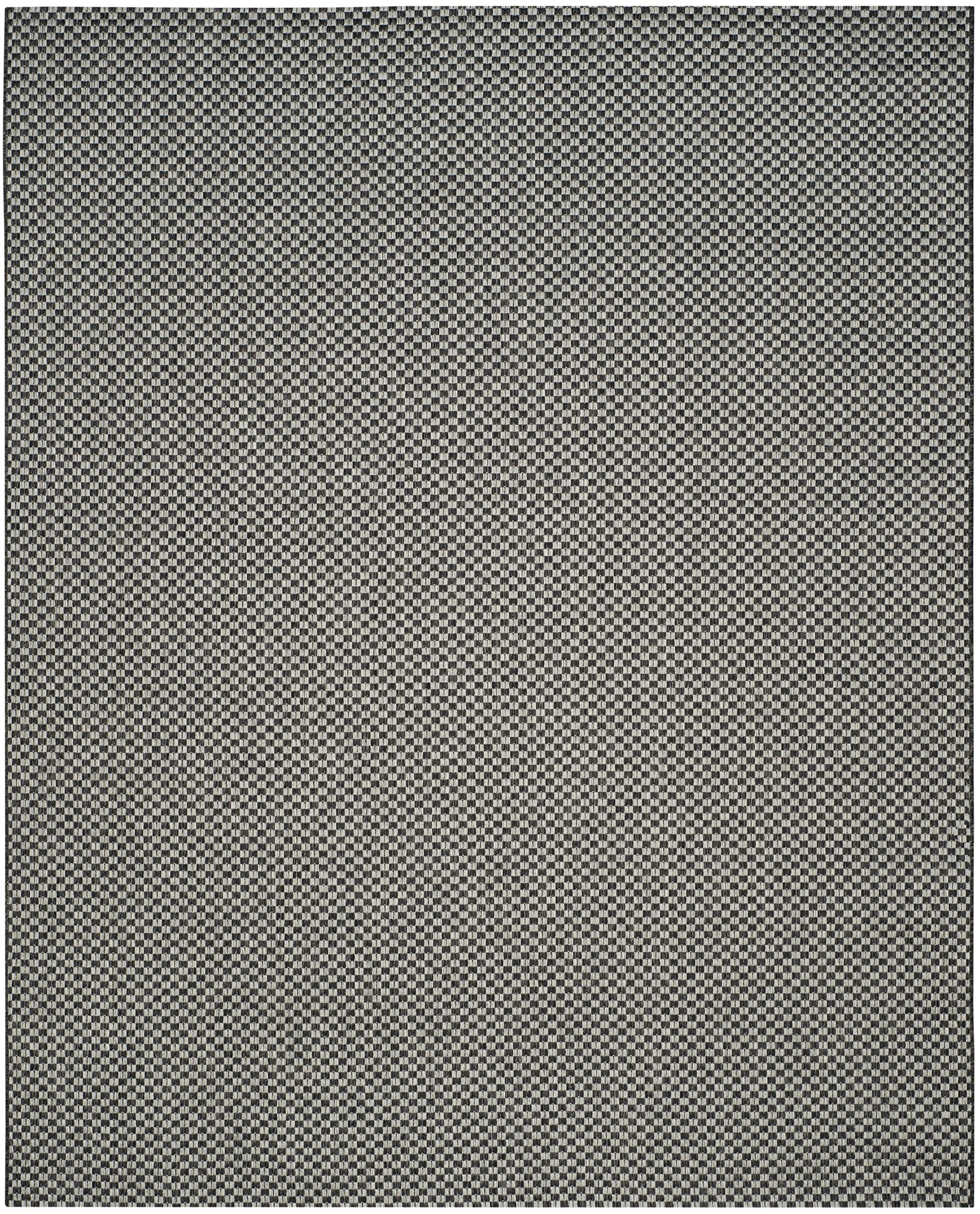 Safavieh Courtyard Collection CY8653-37621 Indoor/Outdoor Area Rug, 6' 7" x 9' 6", Black/Light Grey