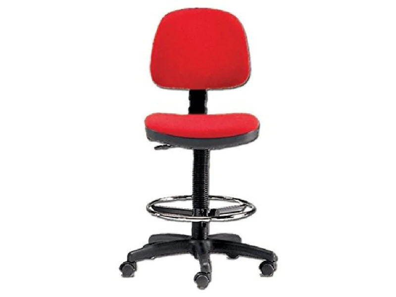 Gima 45222 Vercelli Stool with Backrest and Ring, Blue - Image 1