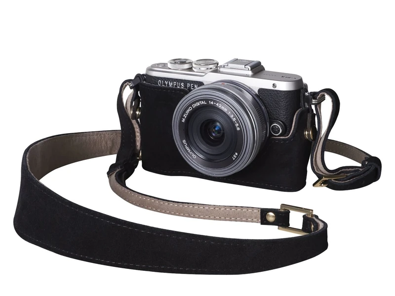 Olympus Camera Outfit (Case and Suede Shoulder Strap) - Image 1