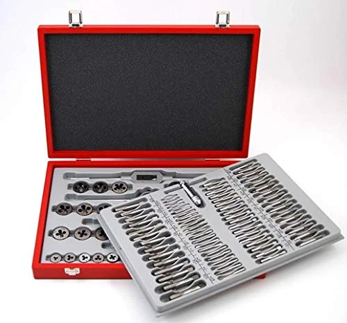 KRINO 17012600 Tap and Die Hss M + MF 2 ÷ 18 for Garages and Workshops, Set of 110 Pieces, Steel