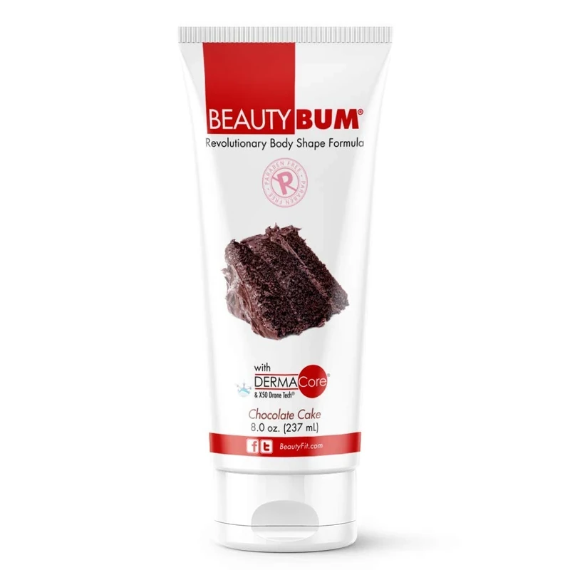 BeautyFit - Beautybum Anti Cellulite Cream - Perfect Muscle Toning Solution - Eliminates Toxins And Fatty Issues - Chocolate Cake - 8 Oz