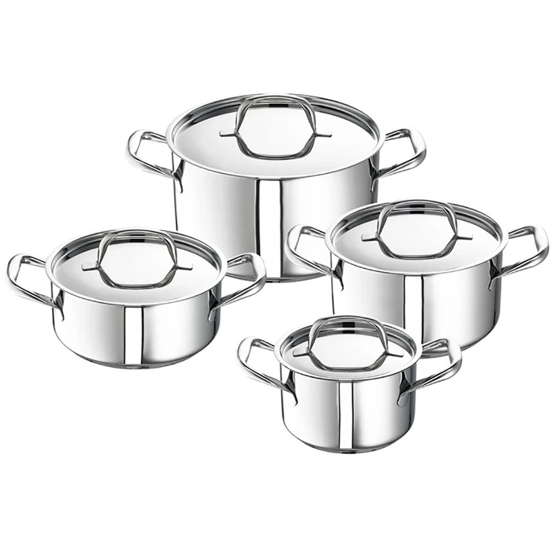 Schulte-Ufer Pot Set, Stainless Steel, stainlesssteel, 4 Pieces