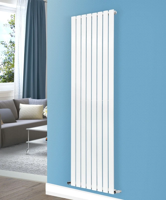 NRG Vertical 1800x544 Flat Panel Column Radiator Bathroom Central Heating Single White - Image 1