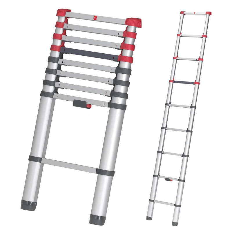Hailo 7113091 Telescopic Ladder - Silver (1-Piece)