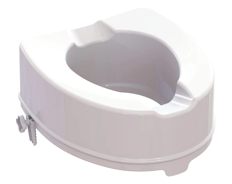 Identités, Ibiza Model Toilet Raiser, Comfortable Anatomical Shape, Quick and Tool-Free Fixing, Easy Maintenance and Disinfection, Improves Toilet Safety, Height 15 cm, Without Lid