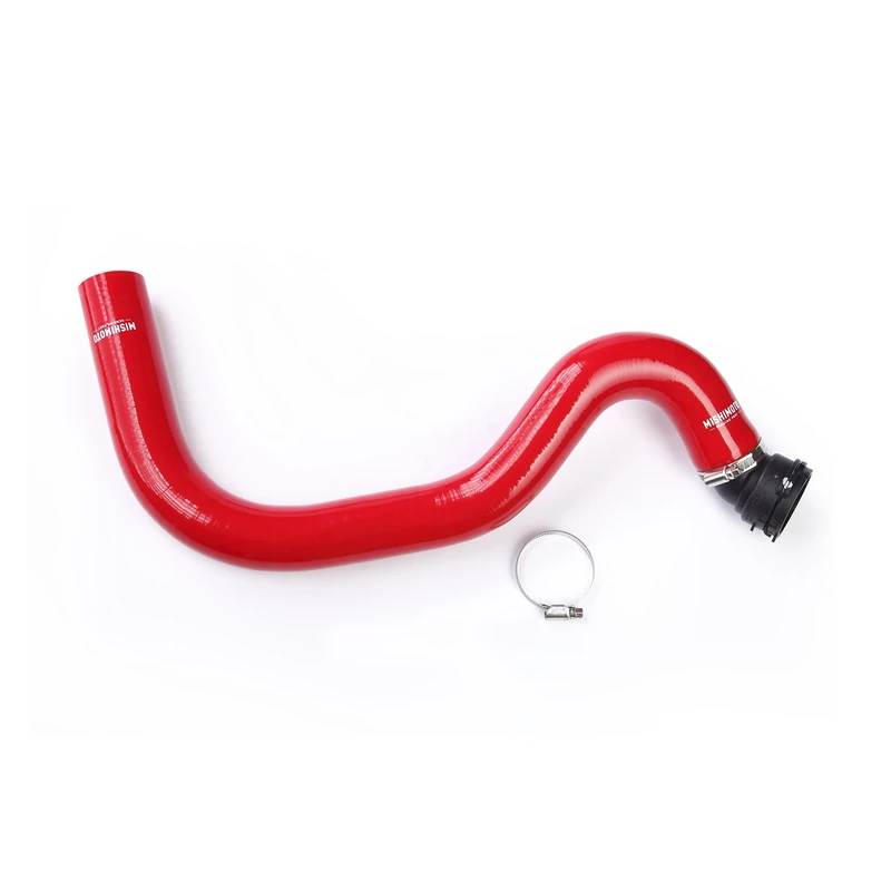 Mishimoto MMHOSE-MUS8-15URD Silicone Upper Radiator Hose Compatible With Ford Mustang GT 2015+ Red