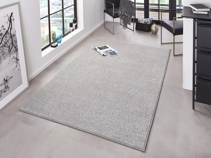 Hanse Home Pure Rug - Living Room Rug Dense Short Pile Robust Bedroom Rug Plain Modern for Dining Room, Living Room, Children's Room, Hallway, Bedroom, Kitchen - Grey, 160 x 240 cm