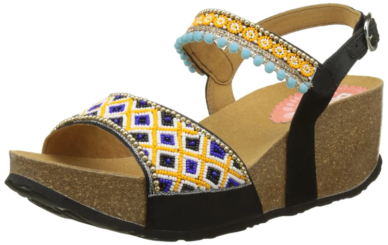 Desigual Shoes Bio7 Beads, Women Heels Sandals, Black (Black 2000), 6.5 UK (40 EU) - Image 1
