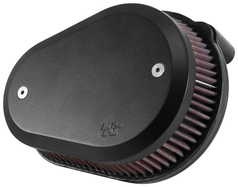 K&N Motorcycle Intake System compatible with Harley Fat Bob/Road King (Black) (RK-3932B)