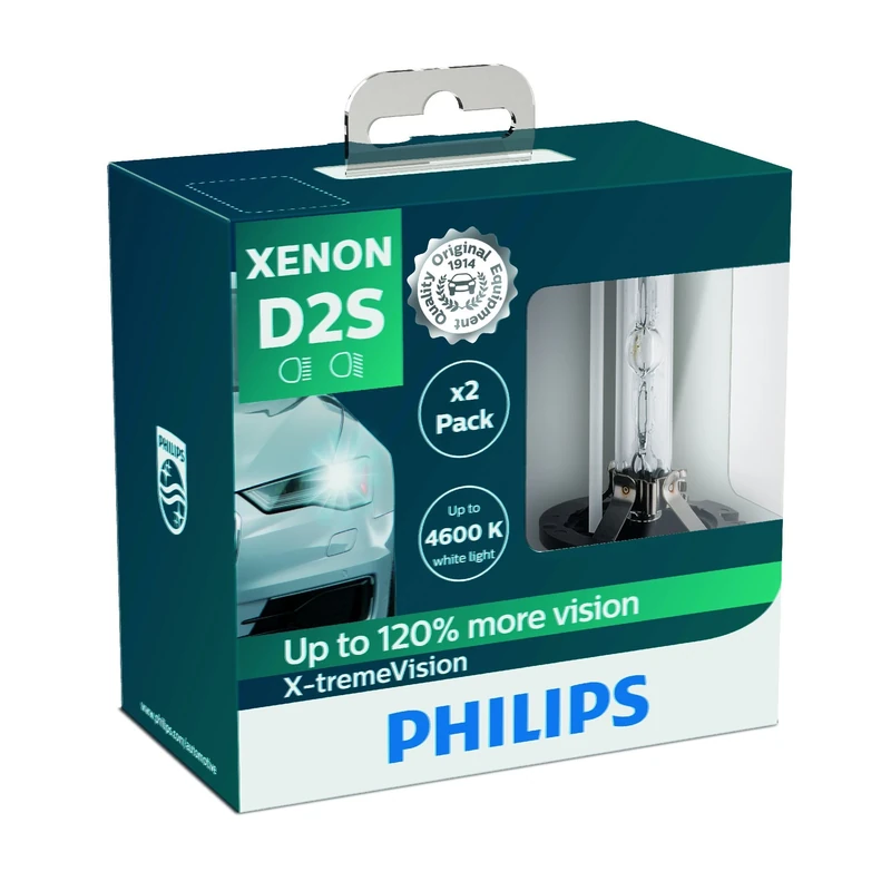 Philips X-tremeVision 85122XVS2 Xenon headlight bulb D2S, set of 2