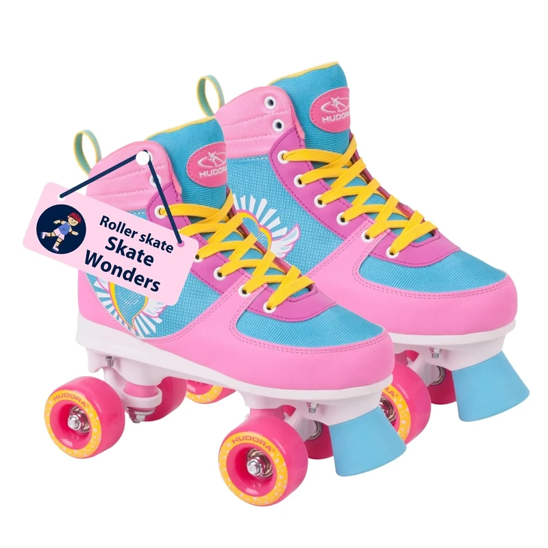 HUDORA Roller Skates Wonders in various sizes - comfortable children's roller skates in cool design - stylish rollers for kids & teenagers - roller shoes made of high-quality synthetic leather