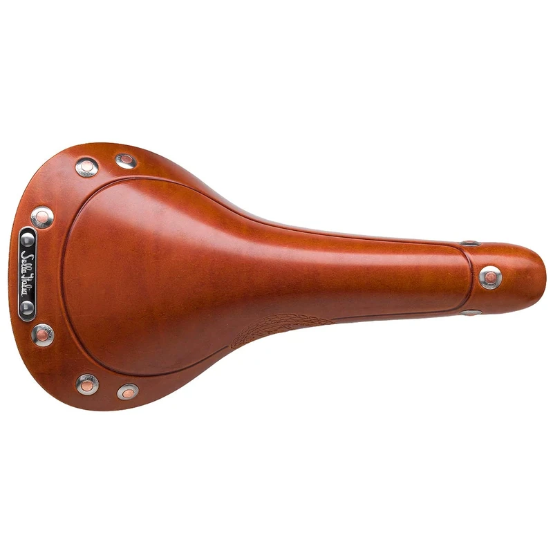 Sella Italia Storica Chromed Steel Full Leather Saddles, Brown (Honey), One Size