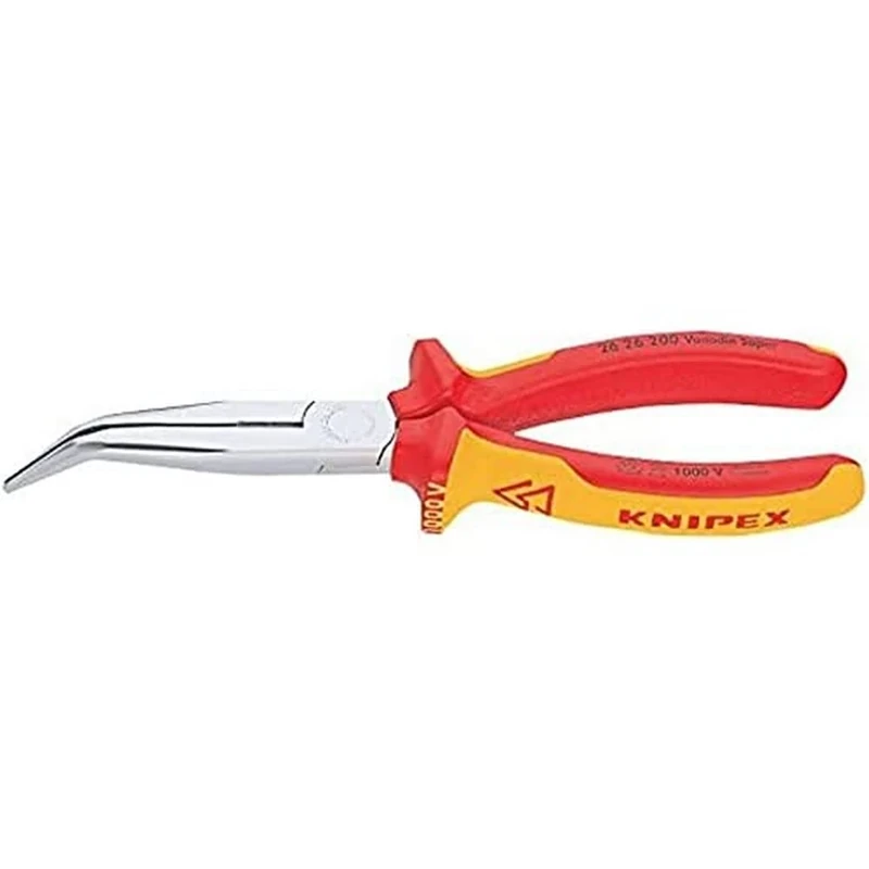 Draper 34056 Knipex Angled Long Nose Pliers (200mm), Multi-Colour