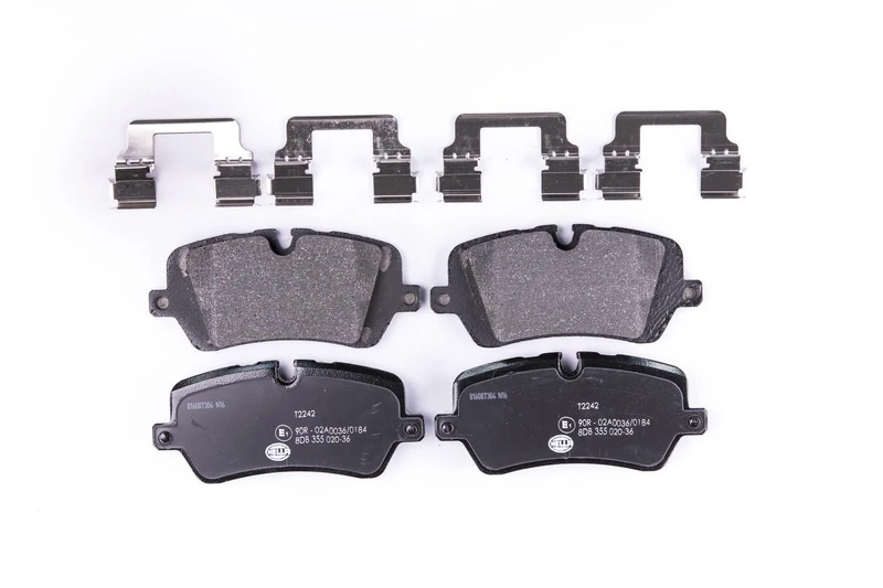 HELLA 8DB 355 020-361 Brake pad set - prepared for wear indicator - T2242 - for e.g. LAND ROVER - Image 1