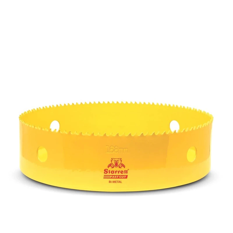 Starrett HSS Bi-Metal Fast Cut Hole Saw - 168mm - For Metal, Wood, Plastics