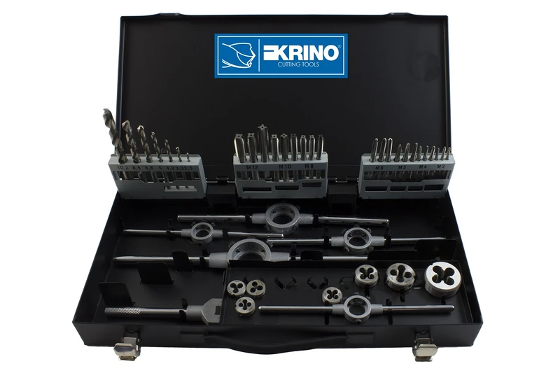KRINO 17020500 Tap and Die Hss M 3 ÷ 12, 43 Piece, Steel