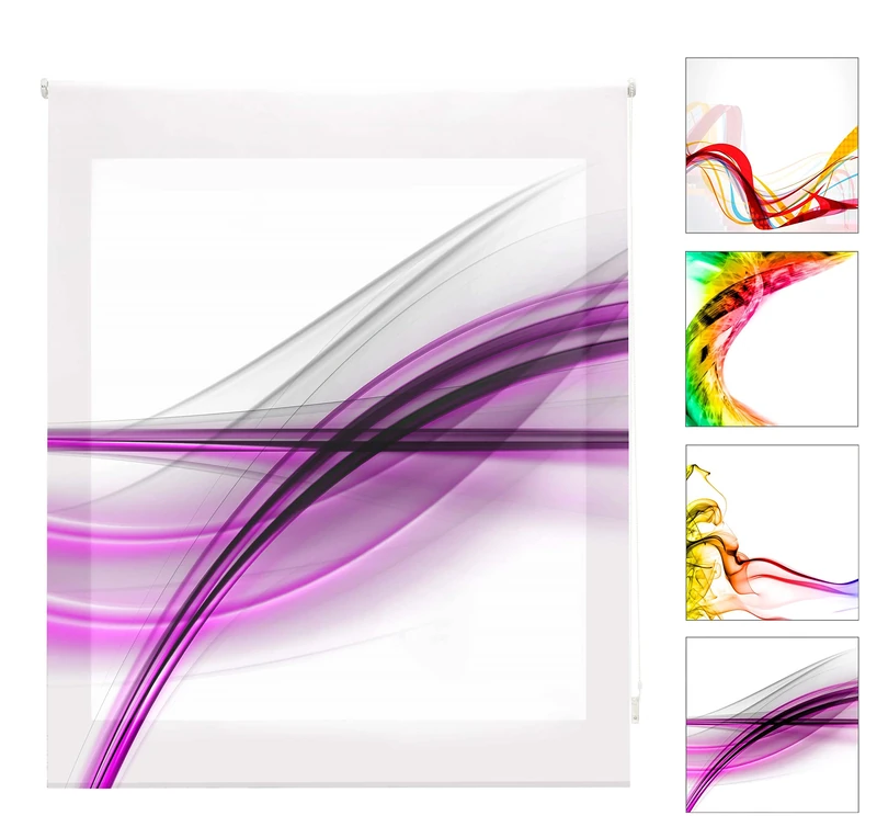 Blindecor W-V-04485 – Translucent Roller Blind with Digital Print, 150 x 180 cm, Multi-Coloured