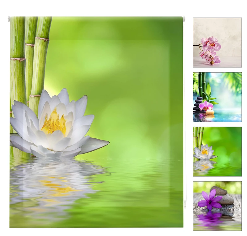 Blindecor Digital Translucent Roller Blind, Zen,W-Z-16040,110X180 cm