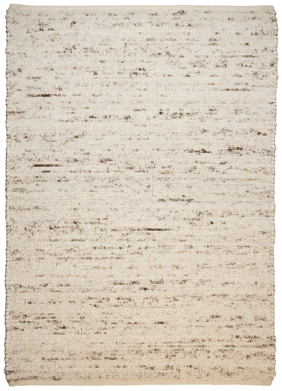 THEKO Berberina Super 405509 Rug Mottled Beige/White 100% Virgin Wool 70 x 240 cm Handwoven Reversible - Image 1