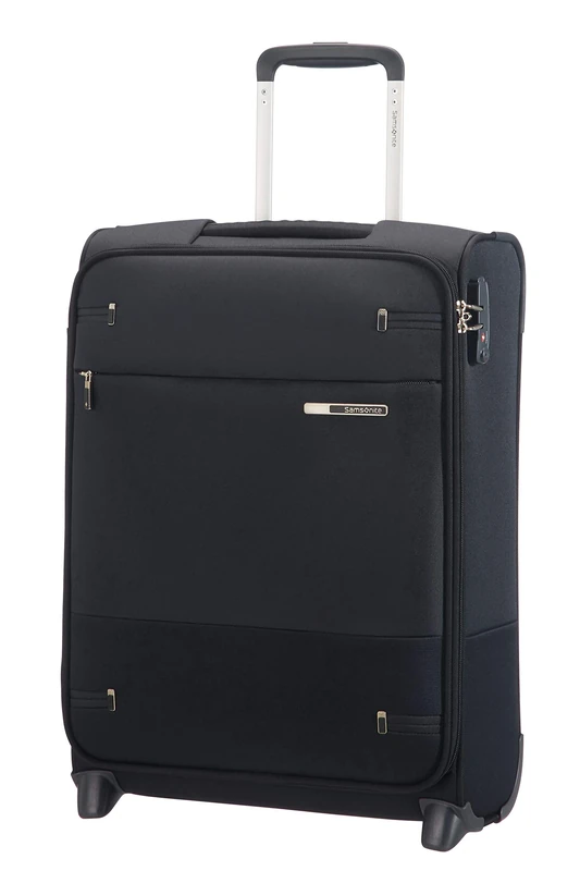 Samsonite Base Boost - Hand Luggage Suitcase 55 x 40 x 20 cm, with 2 Wheels, Soft Luggage Cabin case Suitable for Most Airlines, Including Ryanair & easyJet, TSA Lock, Lightweight, 41 L, Black