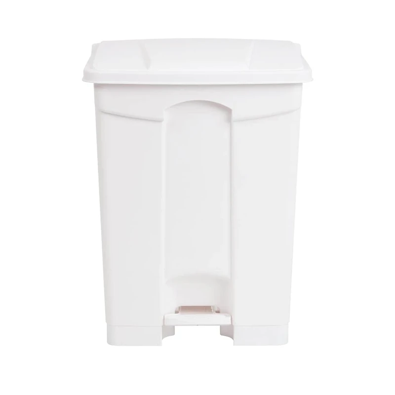 Jantex Pedal Bin White 65Ltr - Plastic Rubbish Bin for Bathrooms DC711